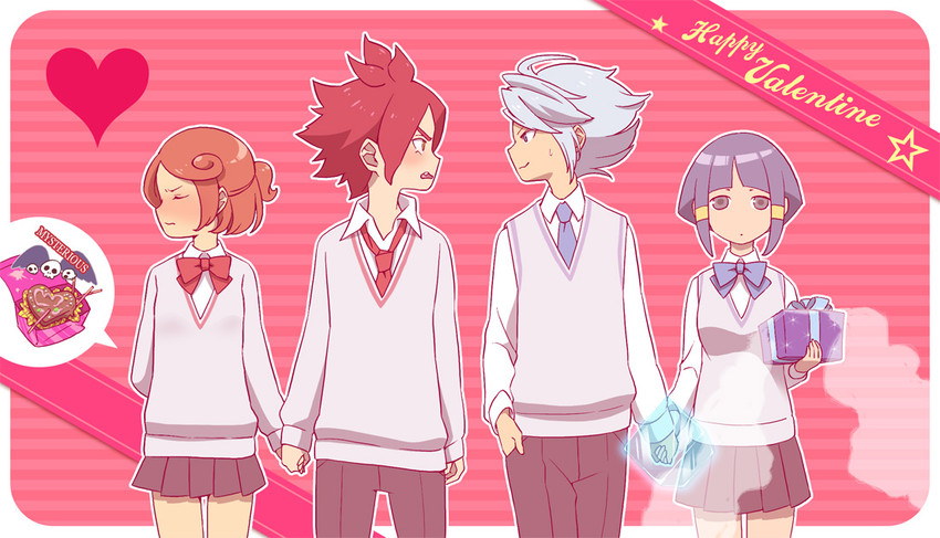 nagumo haruya, suzuno fuusuke, kurakake clara, and hasuike an (inazuma eleven) drawn by otemoto