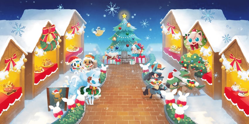 eevee, rowlet, piplup, lucario, jigglypuff, and 6 more (pokemon and 1 more)