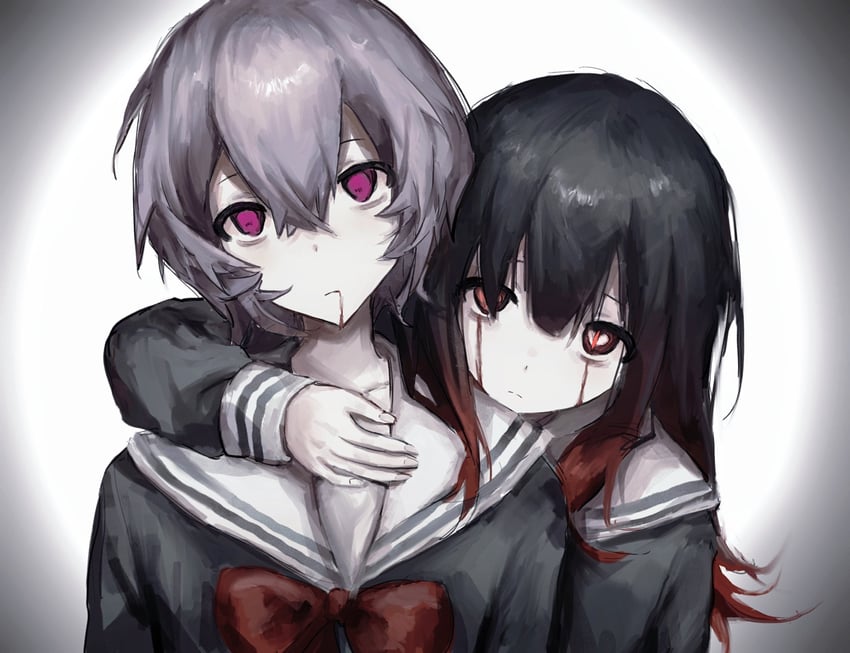 asagiri aya and yatsumura tsuyuno (mahou shoujo site) drawn by chan8016