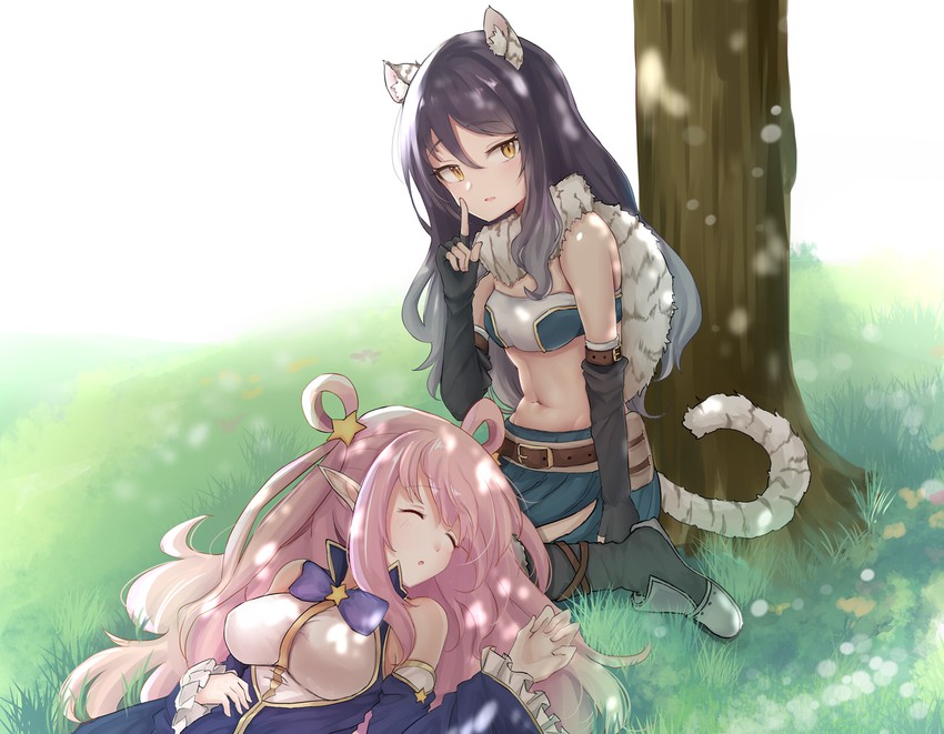 shiori and hatsune (princess connect!) drawn by nyakonro_(nekonro)