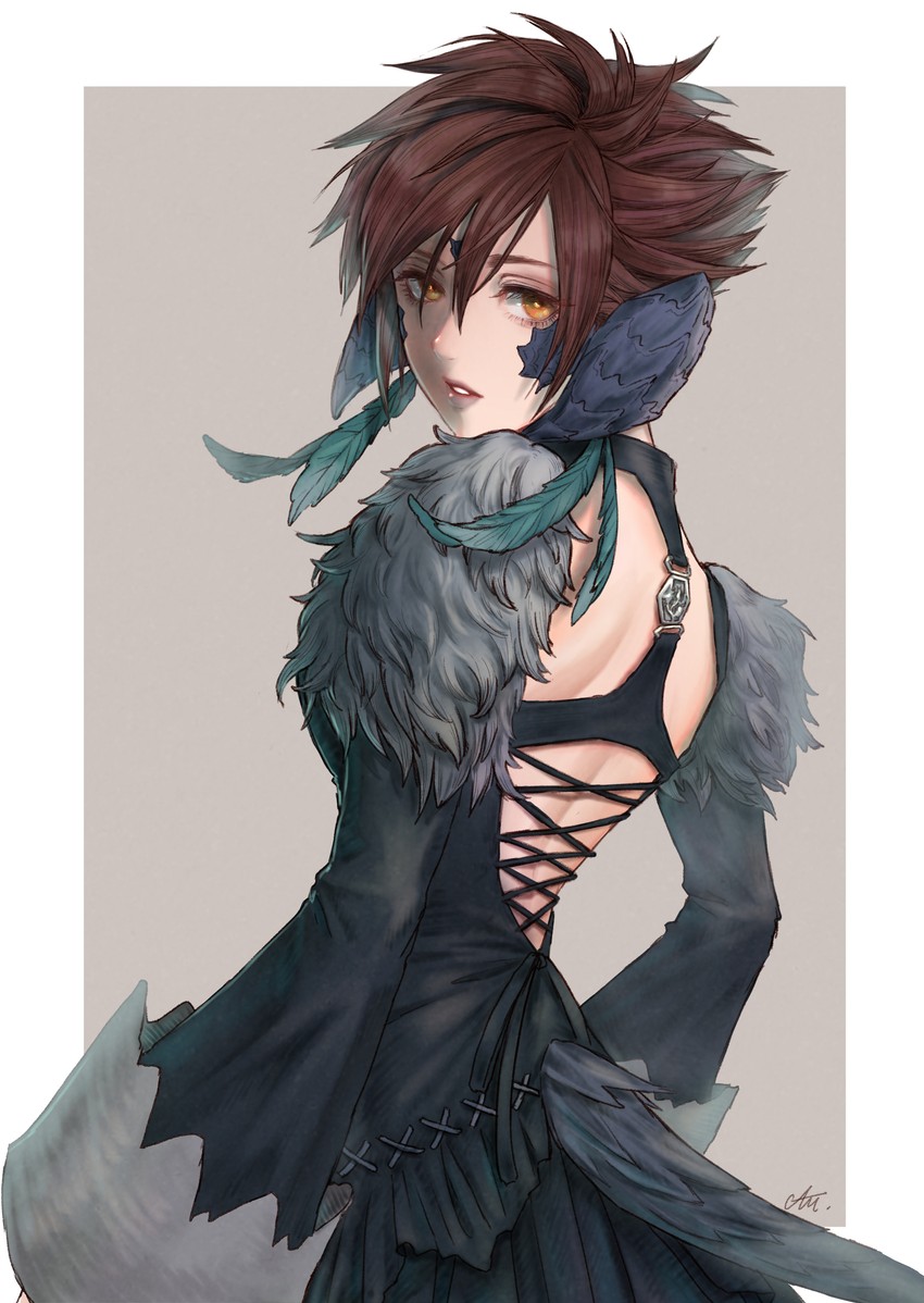 warrior of light and y'shtola rhul (final fantasy and 1 more) drawn by cam_(cammero95713700)
