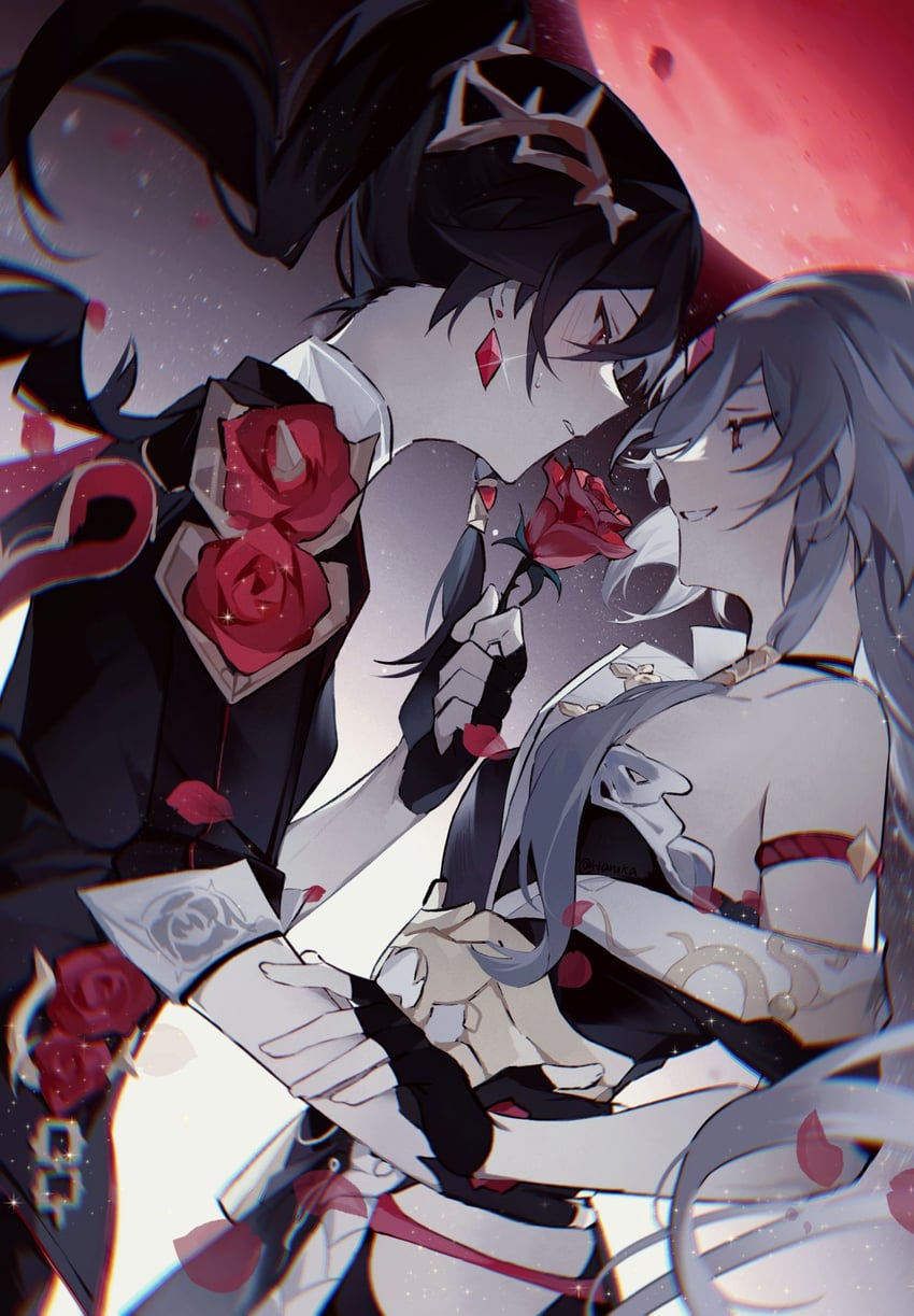 fu hua and herrscher of sentience (honkai and 1 more) drawn by haruka_(rsyaooooo)