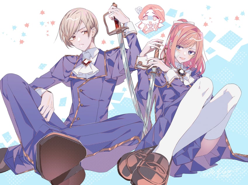 natori midori, diana, and gran magnaresk (genkai ol-san wa akuyaku reijou-sama ni tsukaetai) drawn by shinonome_neko-tarou