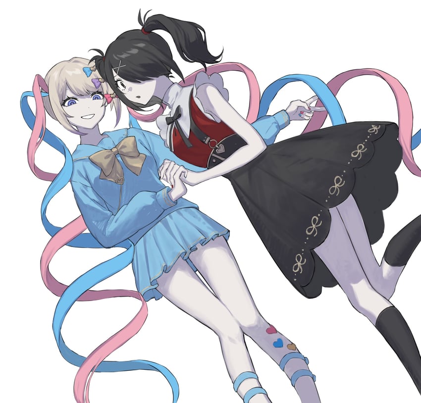 chouzetsusaikawa tenshi-chan and ame-chan (needy girl overdose and 1 more) drawn by elk_000 and souta_7114
