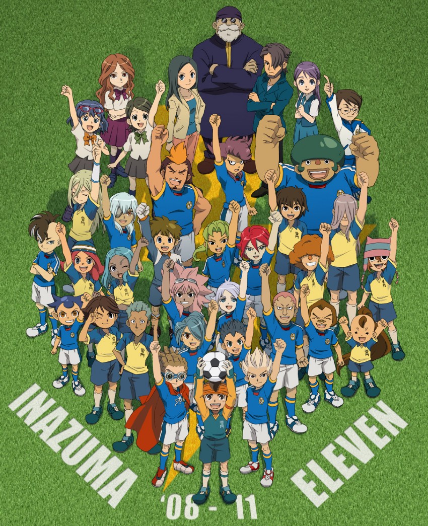 kazemaru ichirouta, afuro terumi, endou mamoru, kiyama hiroto, fubuki shirou, and 30 more (inazuma eleven) drawn by hasekura