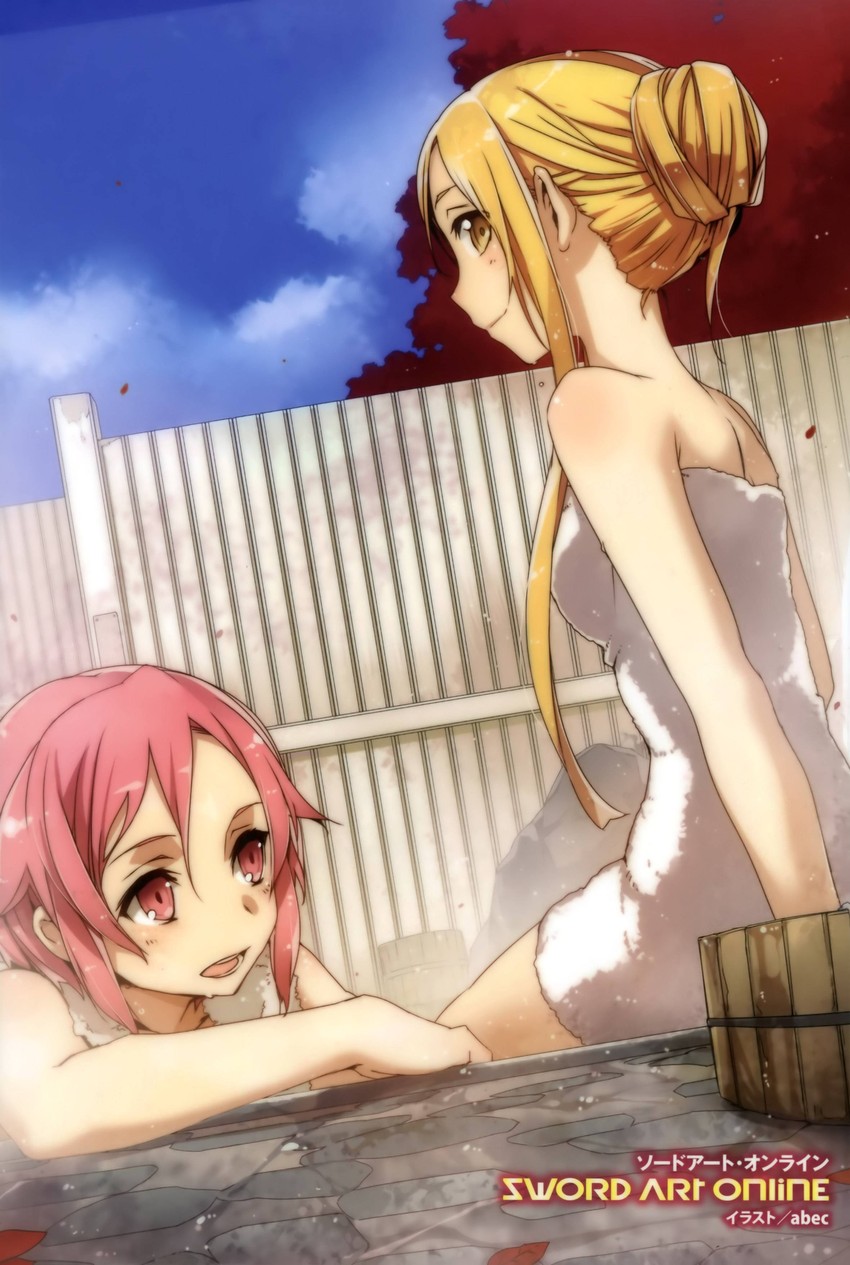 asuna and lisbeth (sword art online) drawn by bunbun