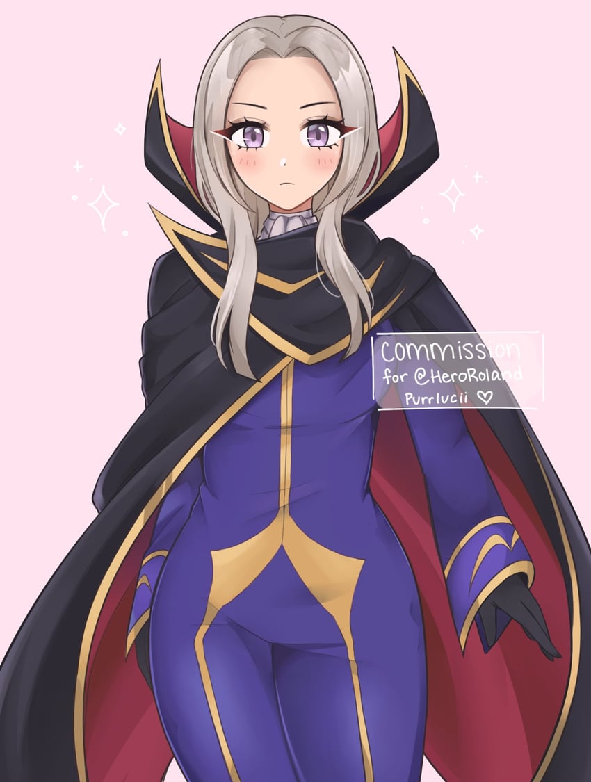edelgard von hresvelg and lelouch vi britannia (fire emblem and 2 more) drawn by luci_(purrlucii)