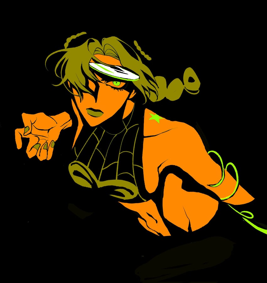 kujo jolyne (jojo no kimyou na bouken and 1 more) drawn by clamchowder55