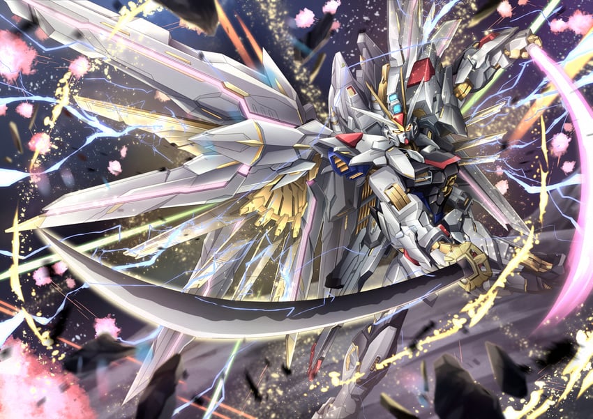 mighty strike freedom gundam (gundam and 2 more) drawn by troy_(oxaa01ex)