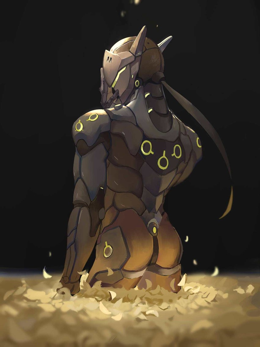 genji (overwatch and 1 more) drawn by thanatos-ta