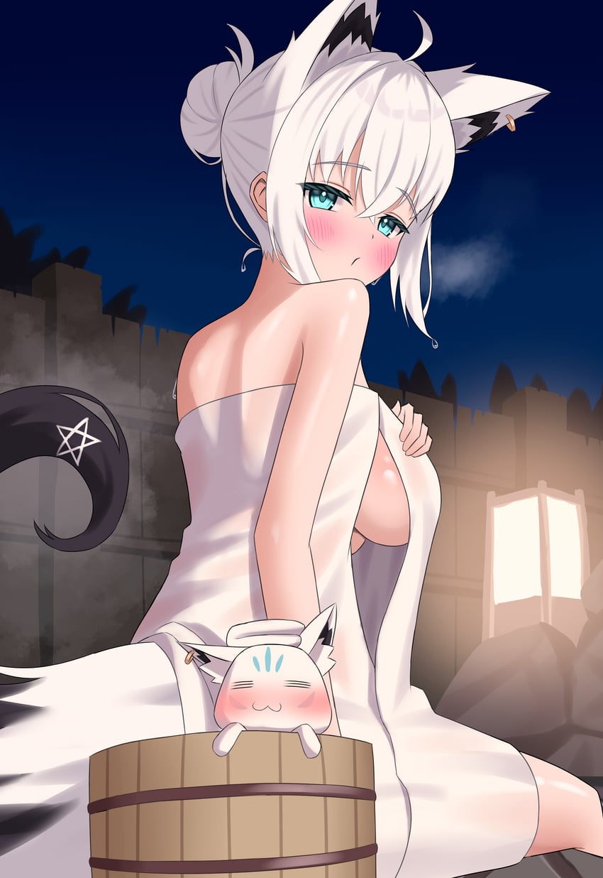 shirakami fubuki and sukonbu (hololive) drawn by kumoru_(kumoru_145)