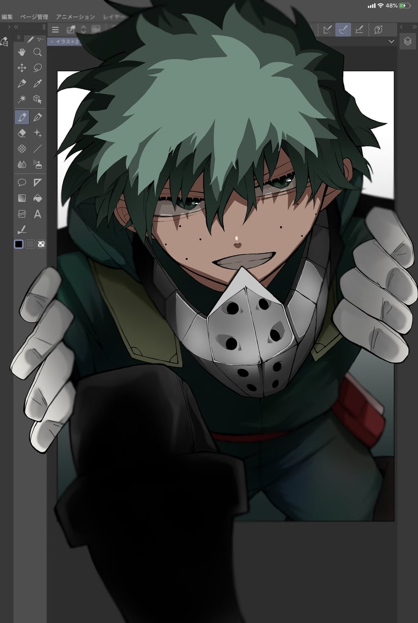 midoriya izuku (boku no hero academia) drawn by hei_tai_(kyaputen1)