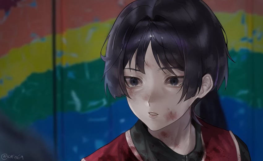 scaramouche (genshin impact and 1 more) drawn by kriniiq