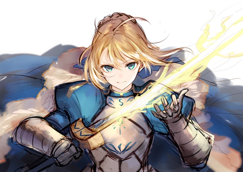 artoria pendragon and saber (fate and 1 more) drawn by jazztaki
