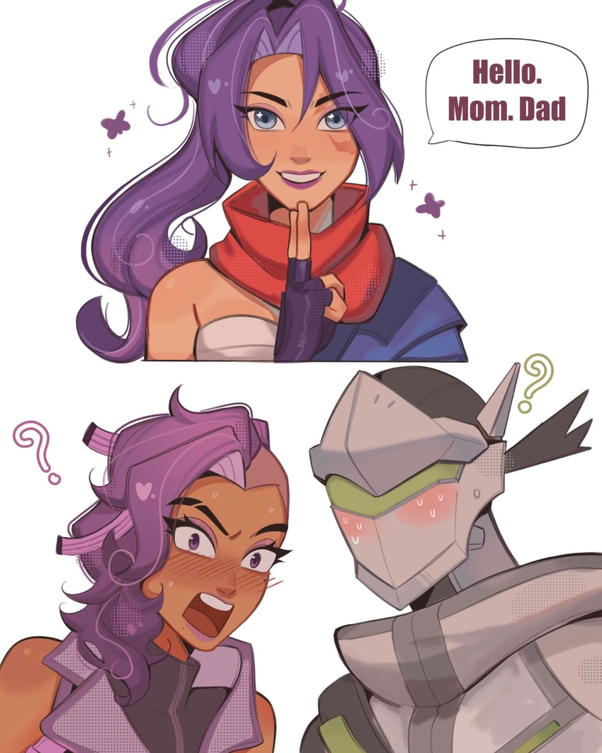 psylocke, sombra, and genji (marvel and 4 more) drawn by kaiwankon