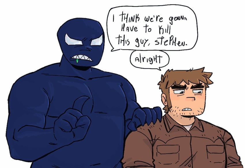 venom and stephen stills (marvel and 2 more) drawn by null_(mr_not_null)