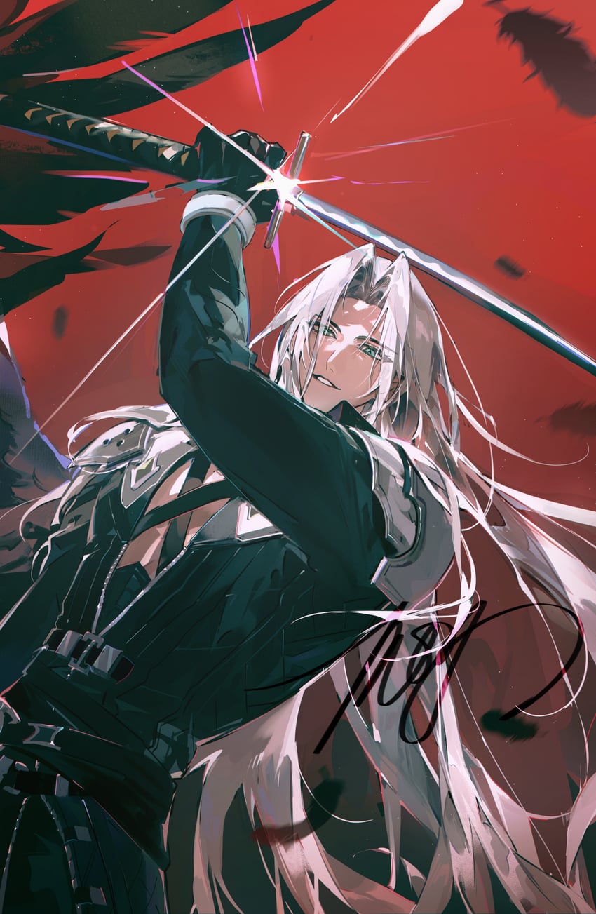 sephiroth (final fantasy and 1 more) drawn by mors_gn