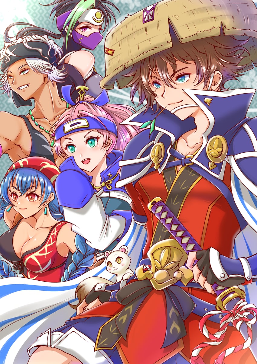 shiren, asuka, tugai, and suzuna (fuurai no shiren) drawn by komainutotoro