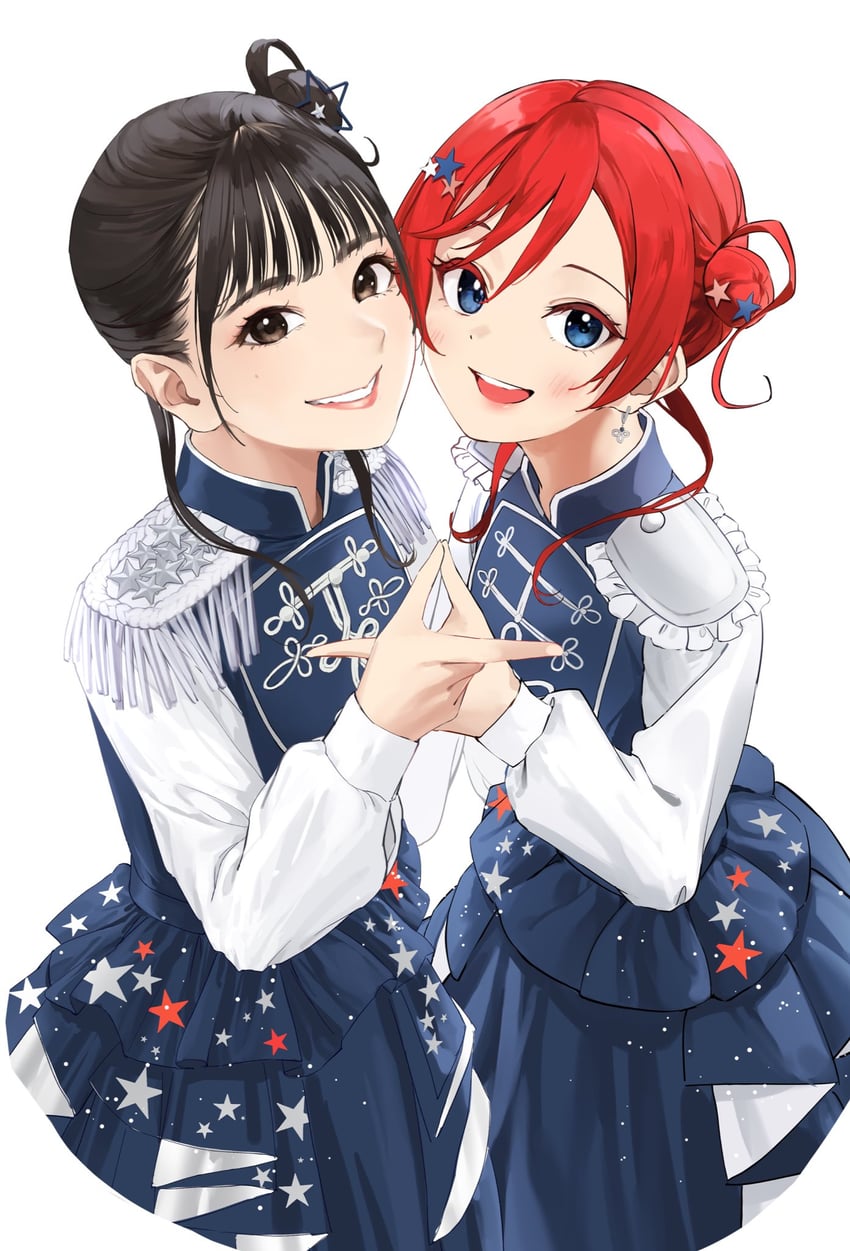 yoneme mei and yabushima akane (love live! and 1 more) drawn by shinyoujurin