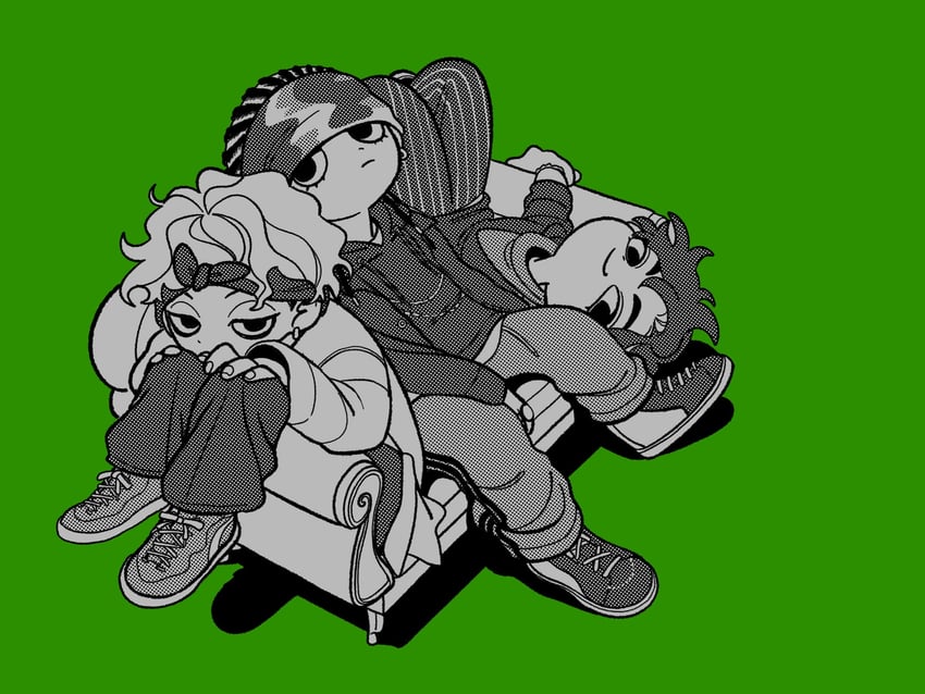 douan kazusato, saragi kenei, and kokuri ryouzan (hypnosis mic and 1 more) drawn by abinofa