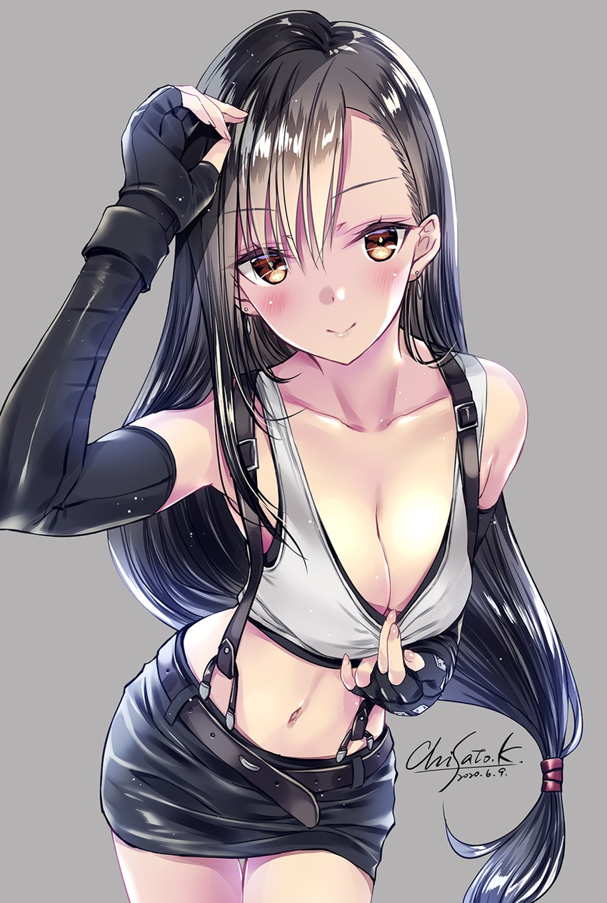 tifa lockhart (final fantasy and 2 more) drawn by kobayashi_chisato