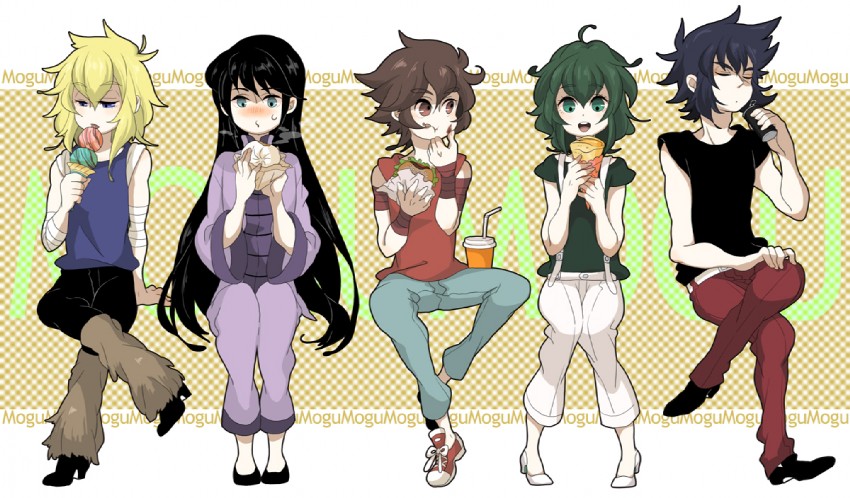 pegasus seiya, andromeda shun, dragon shiryuu, cygnus hyouga, and phoenix ikki (saint seiya) drawn by chikafuji