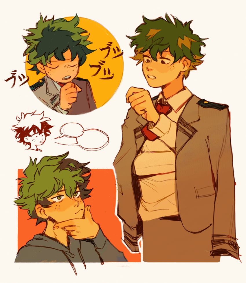 midoriya izuku (boku no hero academia) drawn by fenkko