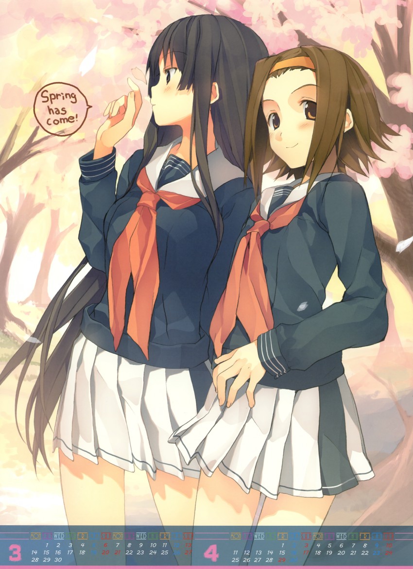 akiyama mio and tainaka ritsu (k-on!) drawn by akinashi_yuu
