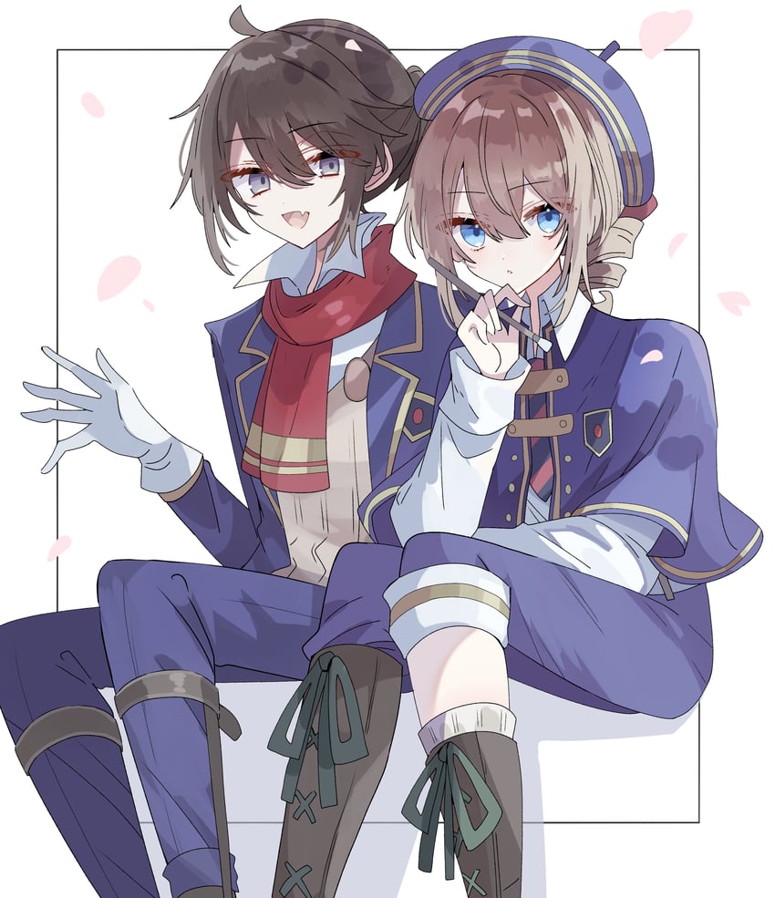 edgar valden and luca balsa (identity v) drawn by potechi_(kaoriion613)