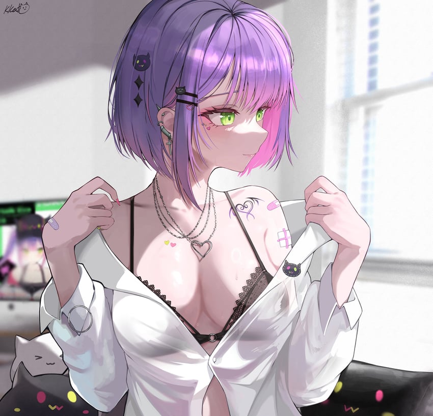 tokoyami towa and bibi (hololive) drawn by kkato