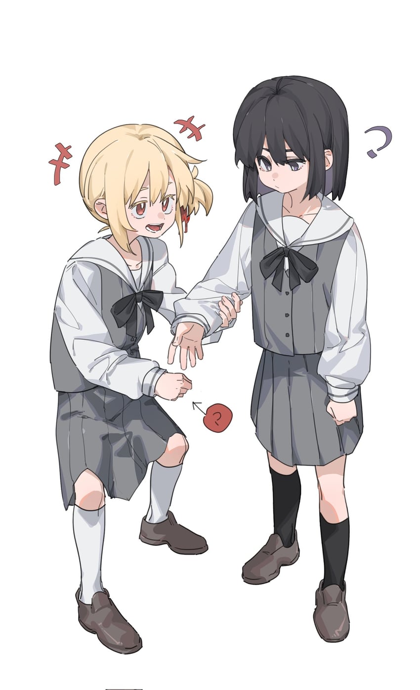 nishikigi chisato and inoue takina (lycoris recoil) drawn by molu_stranger