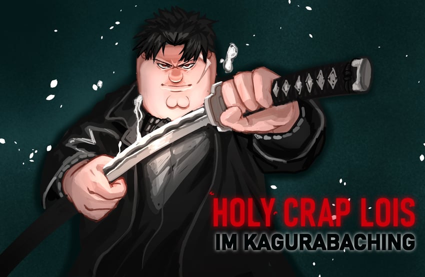 peter griffin and rokuhira chihiro (family guy and 1 more) drawn by kowai_(iamkowai)
