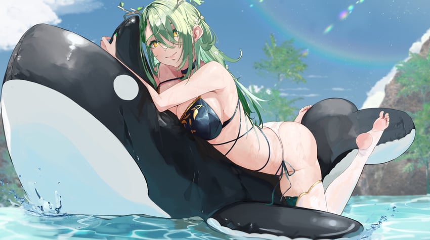 ceres fauna (hololive and 1 more) drawn by moyomo