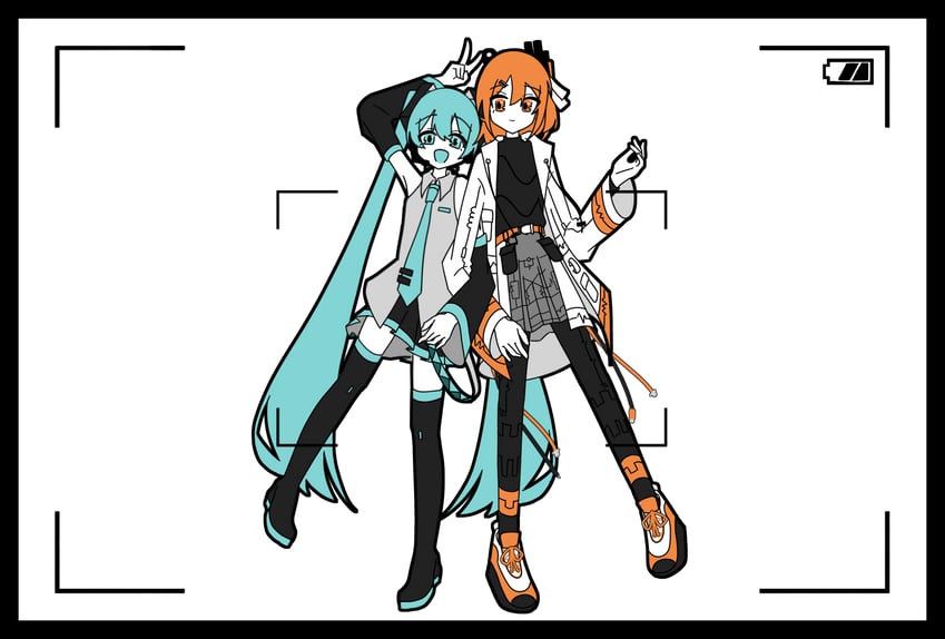 hatsune miku and adachi rei (vocaloid and 2 more) drawn by chiori_(_chio_ri)