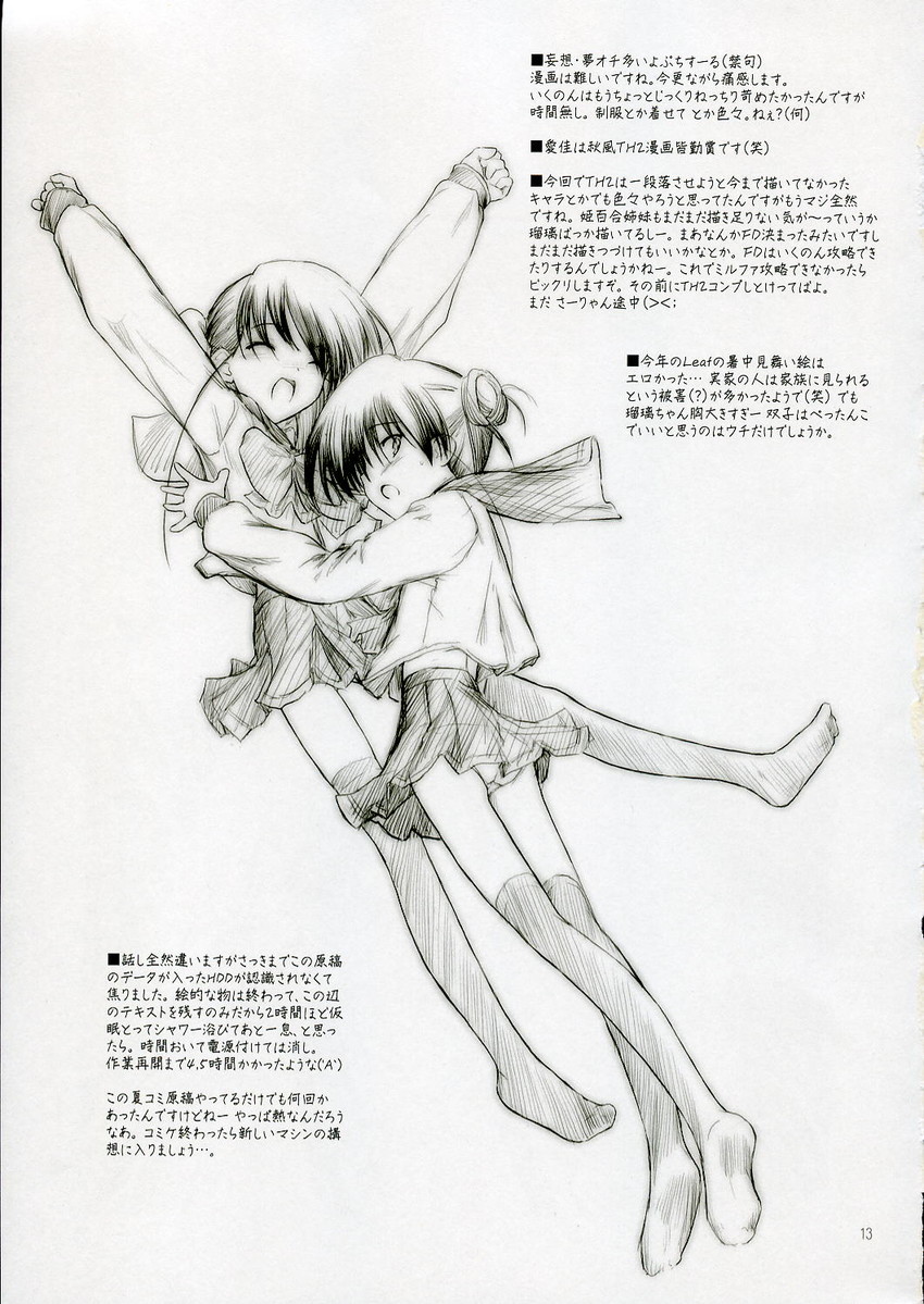 himeyuri sango and himeyuri ruri (to heart and 1 more) drawn by akikaze_shirakumo