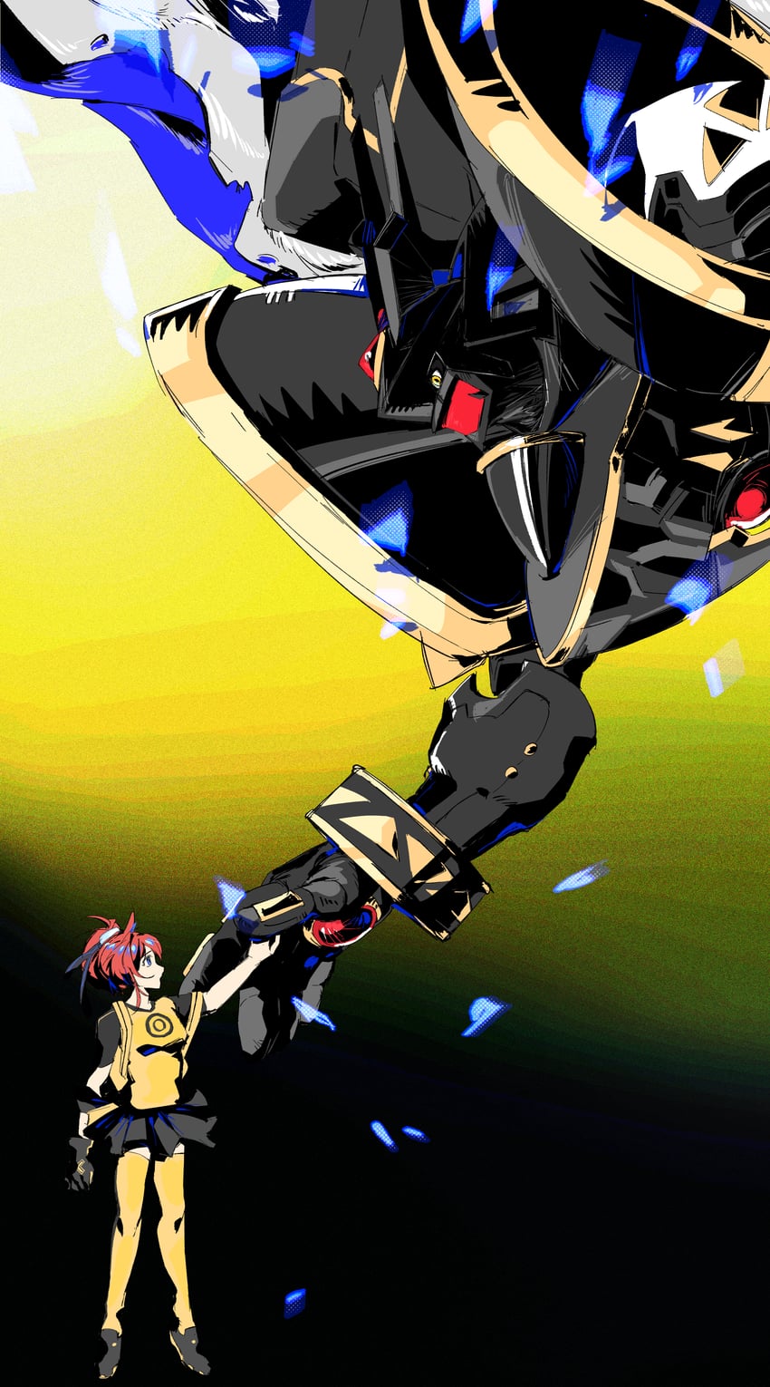 alphamon and aiba ami (digimon and 1 more) drawn by dawu233