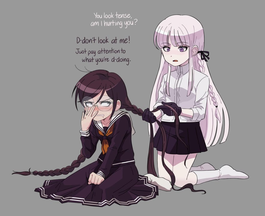 kirigiri kyoko and fukawa toko (danganronpa and 1 more) drawn by kiana_mai