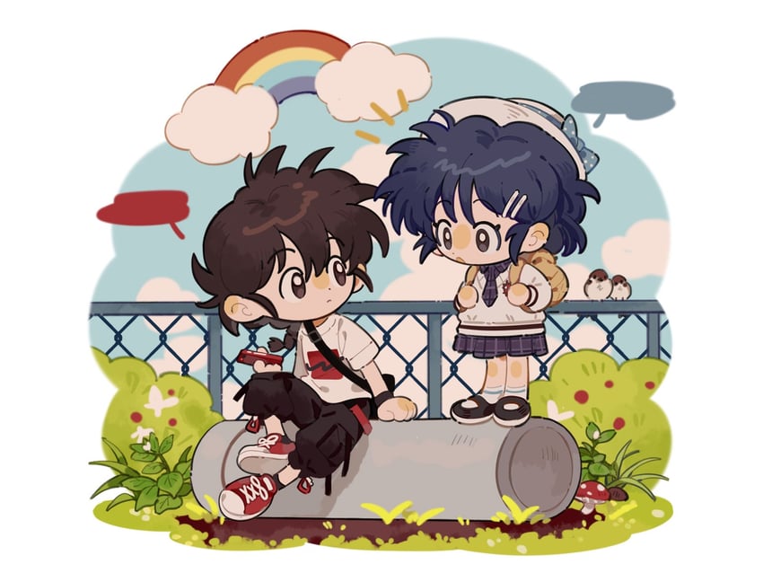 tendou akane and saotome ranma (ranma 1/2) drawn by siyer