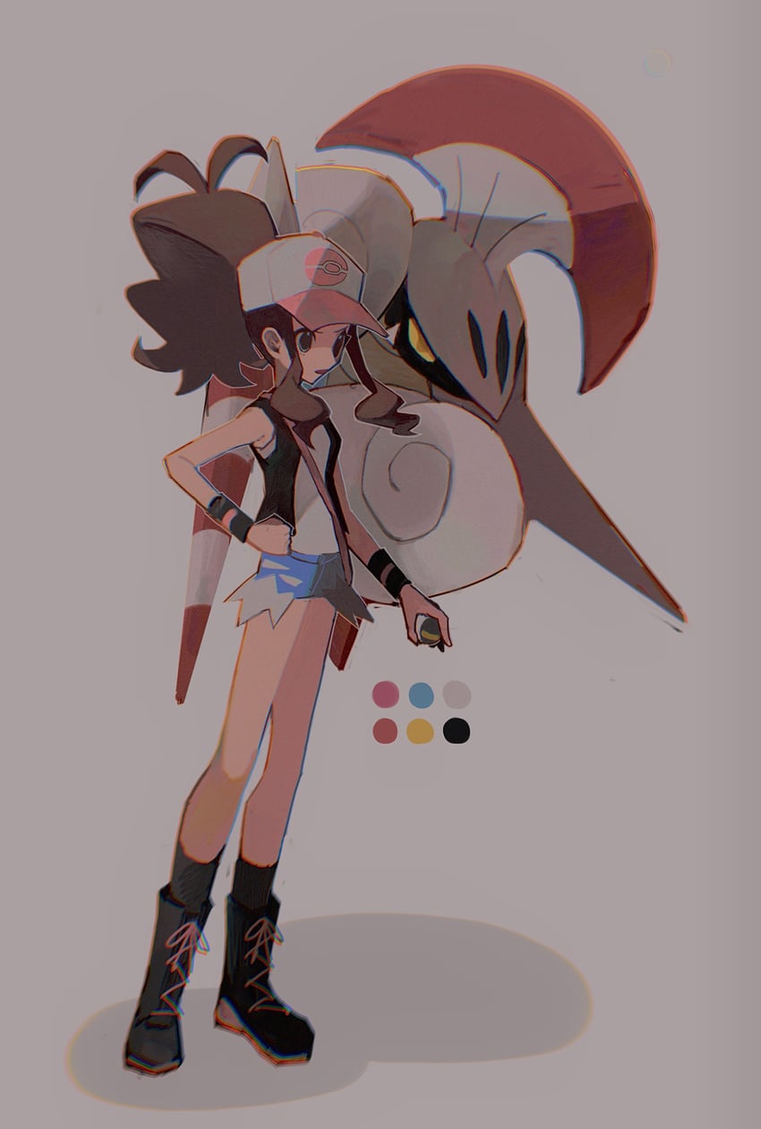 hilda and escavalier (pokemon and 1 more) drawn by 950magi618
