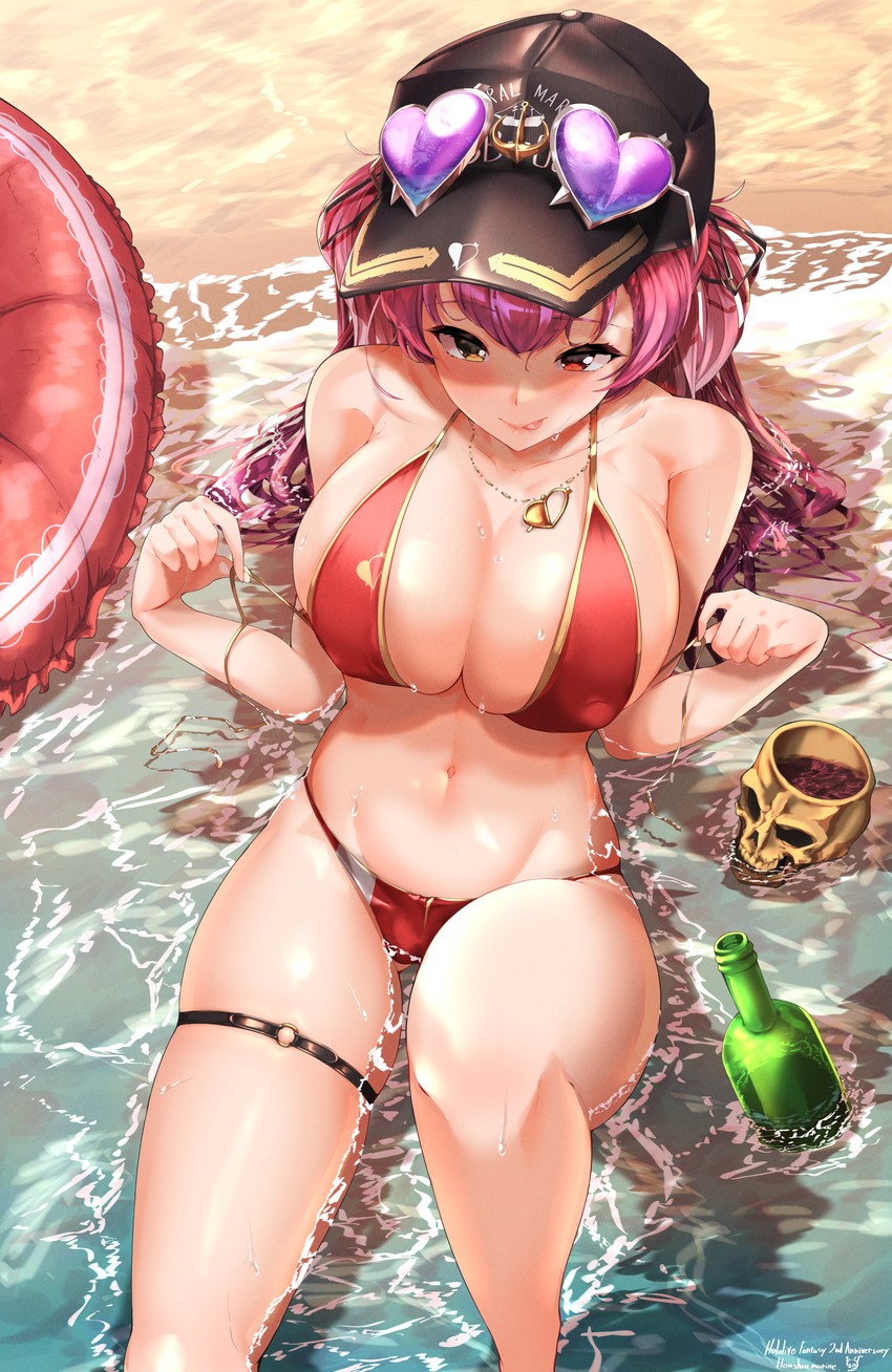 houshou marine and dokuro-kun (hololive) drawn by dainana_sugune