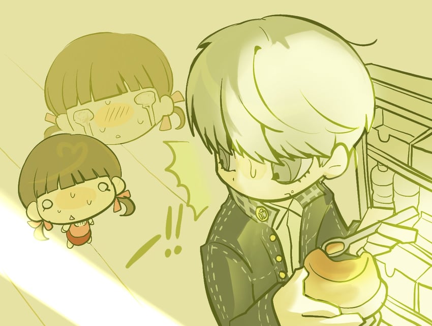 narukami yu and doujima nanako (persona and 1 more) drawn by 332e1294503114