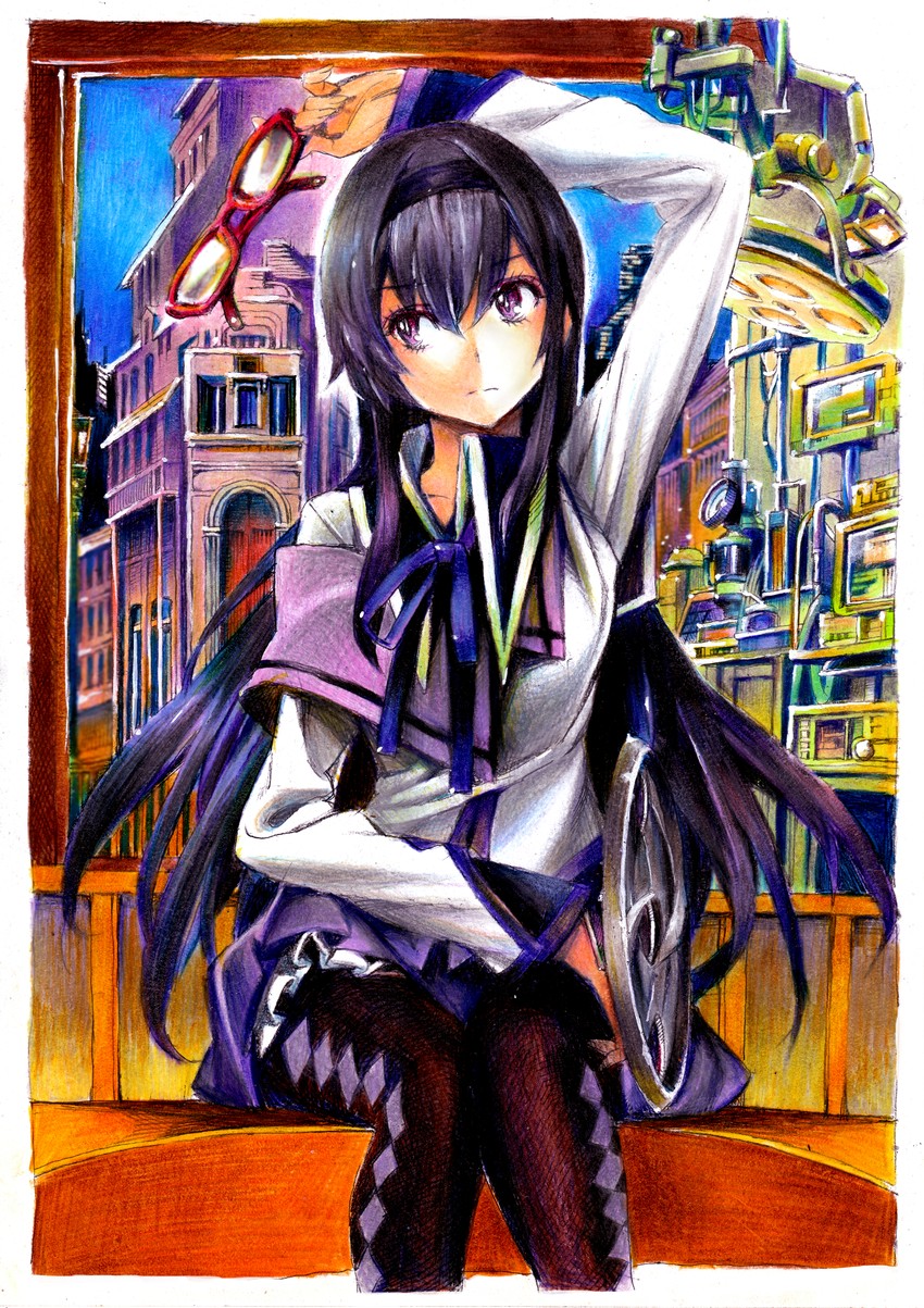 akemi homura (mahou shoujo madoka magica) drawn by nobita_(makoto7060355)