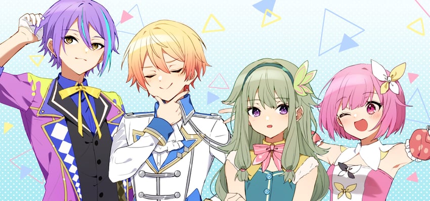 ootori emu, tenma tsukasa, kusanagi nene, and kamishiro rui (project sekai) drawn by imoko_(imo_ss)