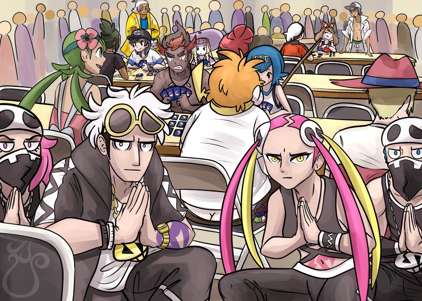 lillie, may, selene, lana, brendan, and 11 more (pokemon and 3 more) drawn by cheeks_(linkseyebrows)