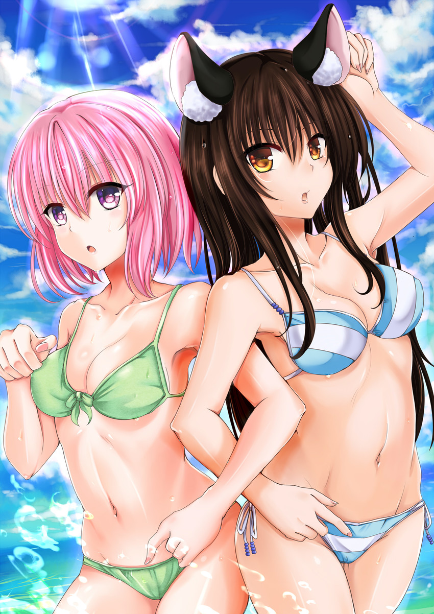 momo velia deviluke and kotegawa yui (to love-ru) drawn by gu_li