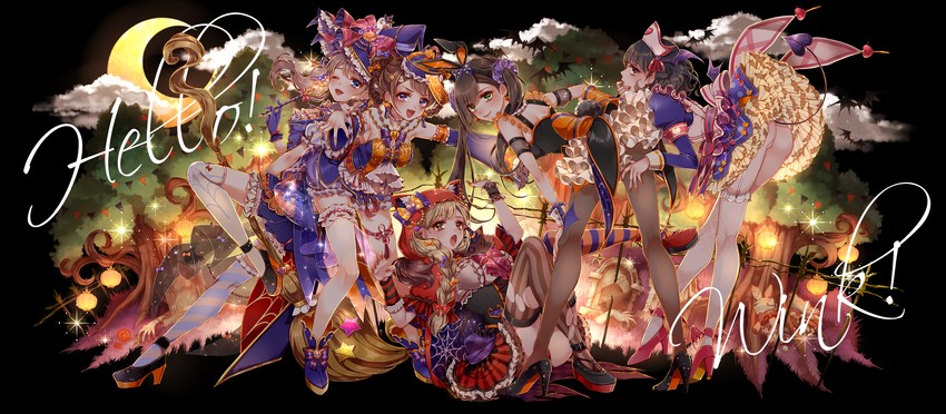 little red riding hood, ichigaya arisa, toyama kasumi, yamabuki saya, hanazono tae, and 1 more (bang dream! and 1 more) drawn by mamaloni