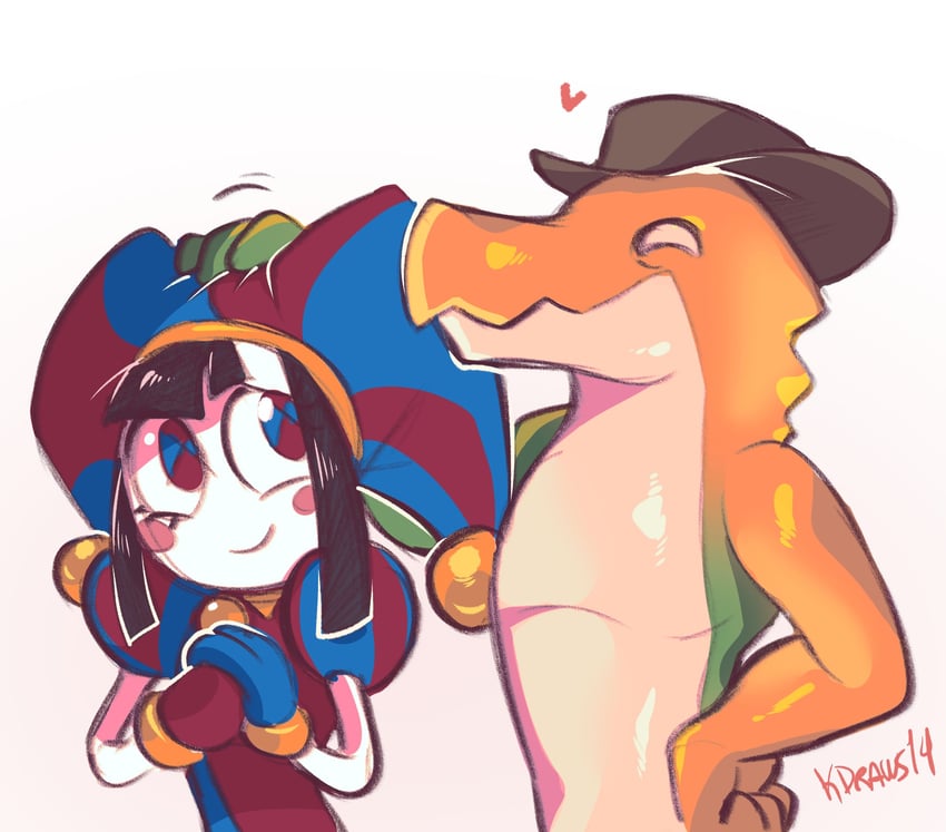 pomni and gummigoo (the amazing digital circus) drawn by karladraws14