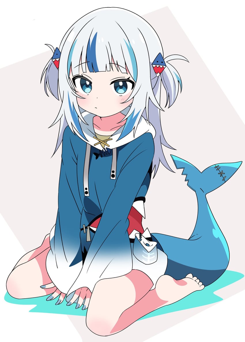 gawr gura (hololive and 1 more) drawn by hutaba_haru
