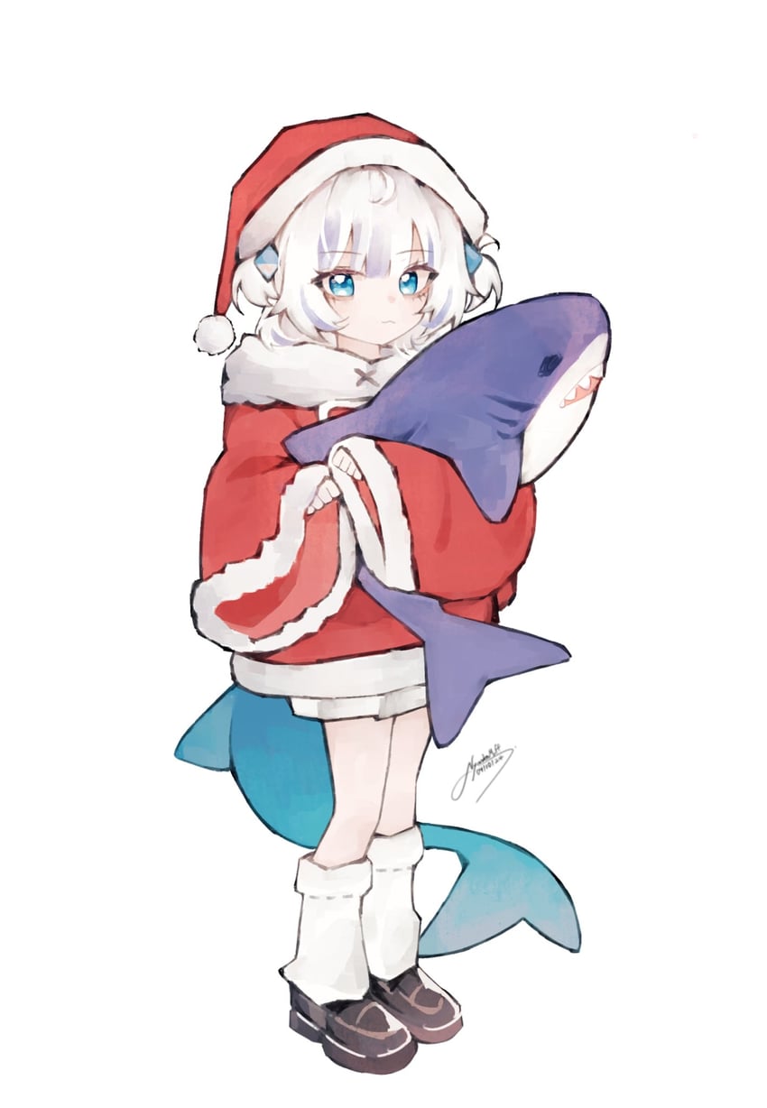 gawr gura (hololive and 1 more) drawn by doktahzaki