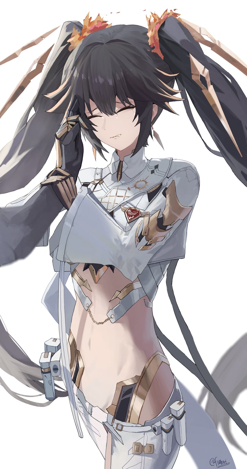 lucia, commandant, and lucia: pyroath (punishing: gray raven) drawn by sodacola
